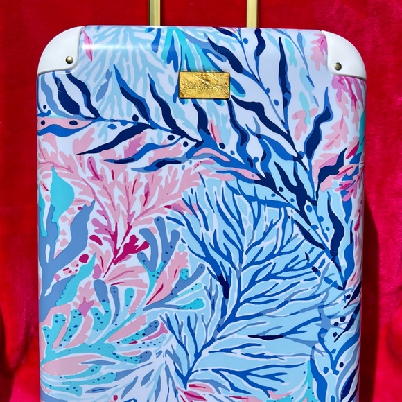 Lilly Pulitzer Other - Lilly Pulitzer carry-on suitcase in kaleidoscope coral print